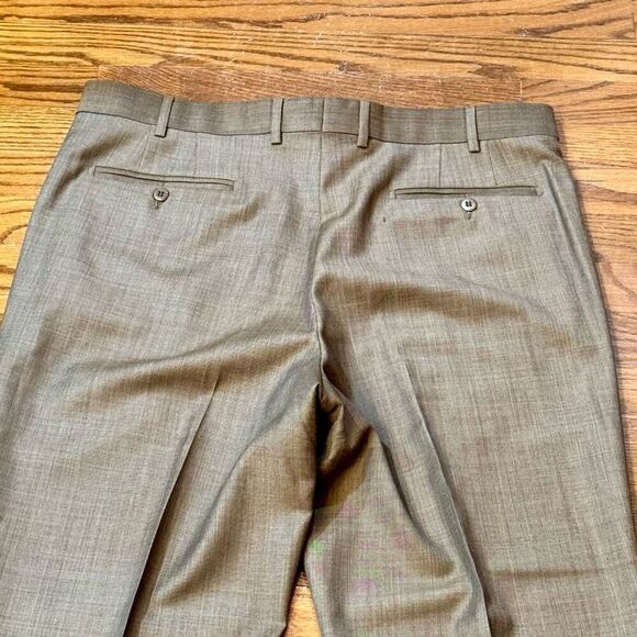 Zanella Todd Brown Flat Front Dress Pants. Size 36. - Picture 5 of 9